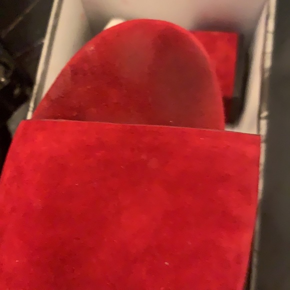 Jeffrey Campbell Red Beaton Mules sz 8.5 - Picture 5 of 5